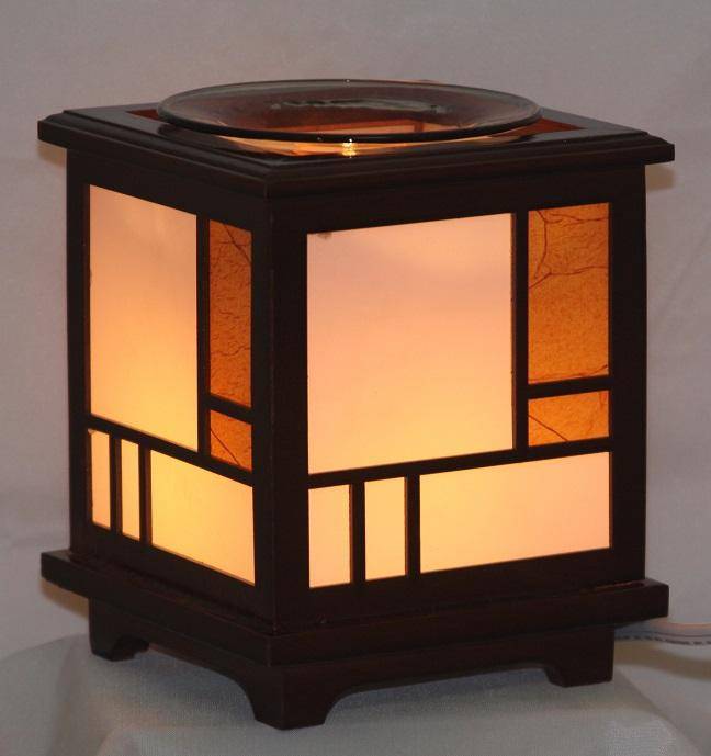 Wood Lantern Electric Oil Warmer